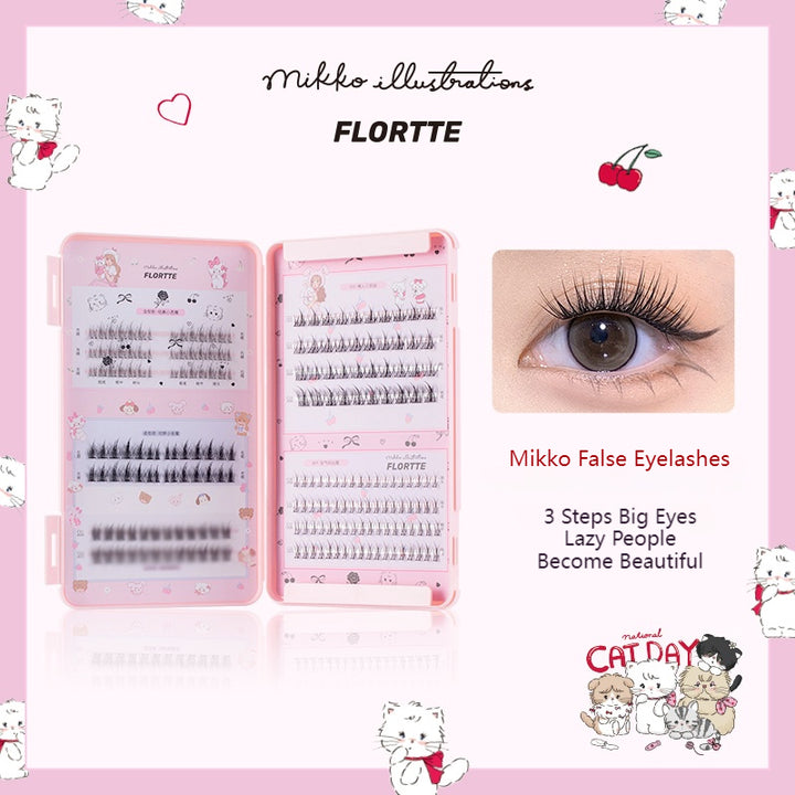 Mikko False Eyelashes(5 types 242 pieces＆Free Eyelash Curler)