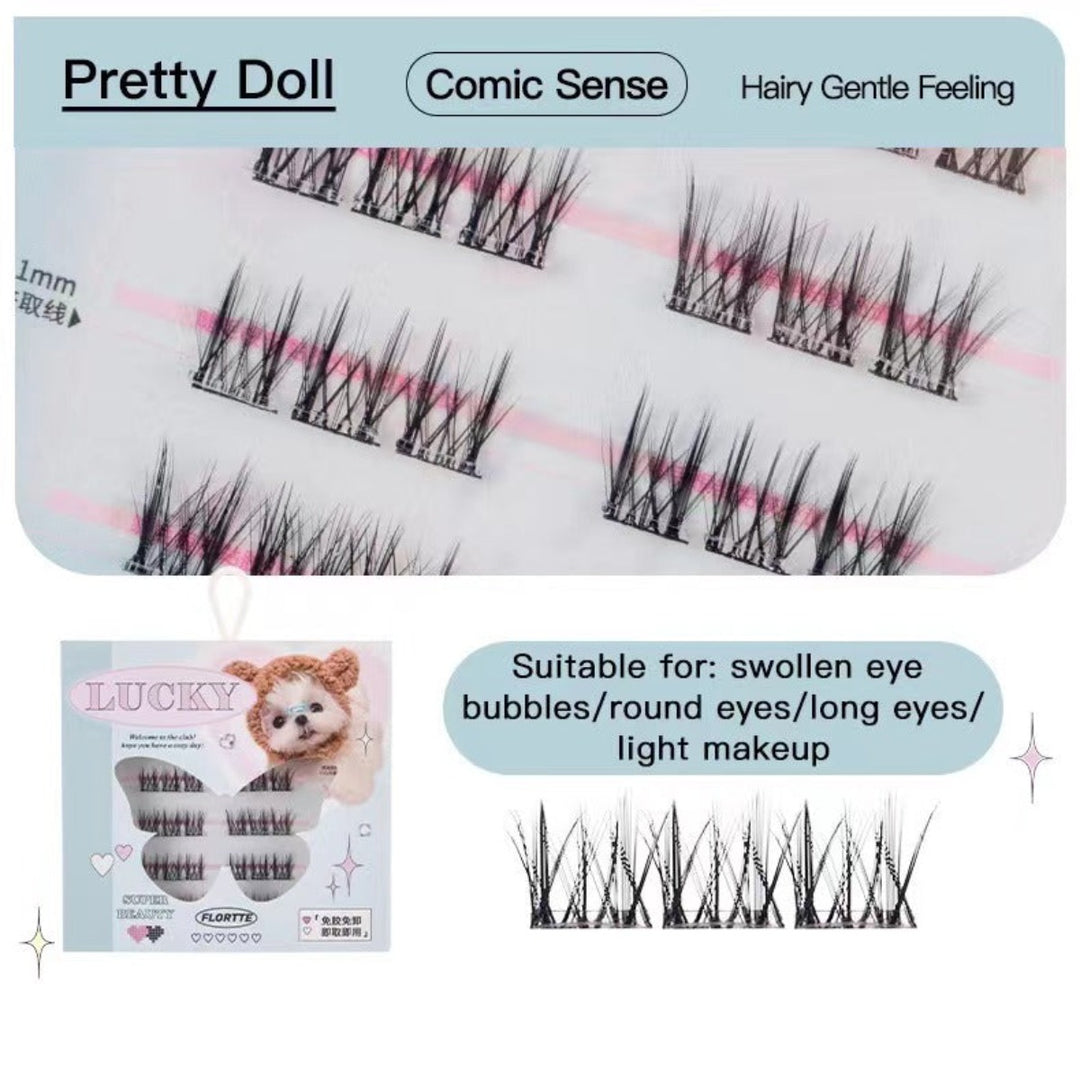 Super Beauty Series Adhesive-Free False Eyelashes（Free Eyelash Curler）