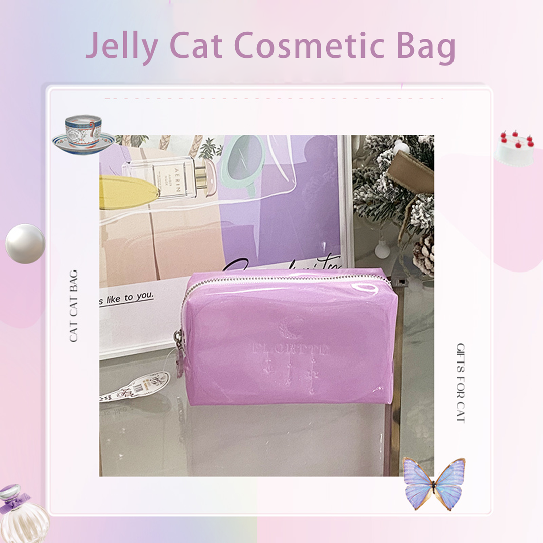 Cute Girl Cute Cat Peripheral Storage Bag & Canvas Bag & Wash Bag