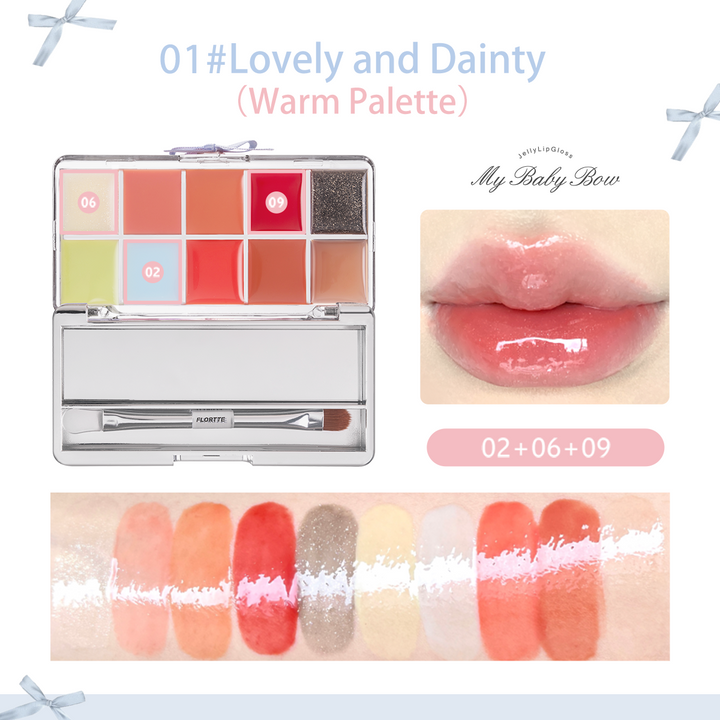 【New】Peng Peng Princess Jelly Lip Gloss Palette（Upgrade Version）