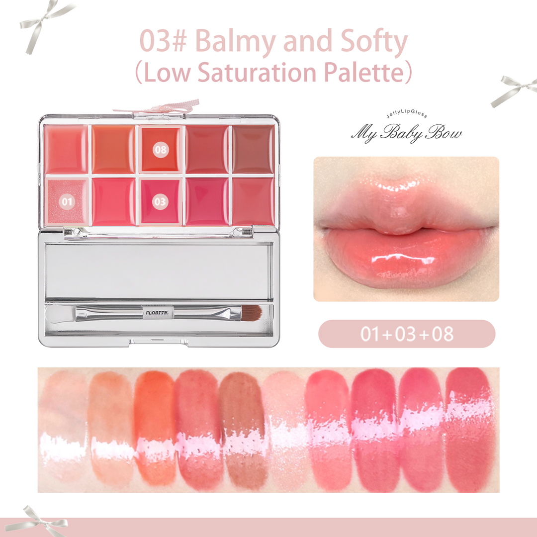 【New】Peng Peng Princess Jelly Lip Gloss Palette（Upgrade Version）