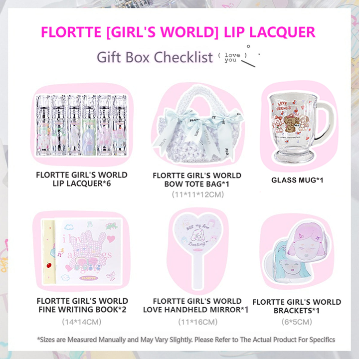 【NEW!】Girl's World Non-Stick Cup Lip Lacquer Gift Set